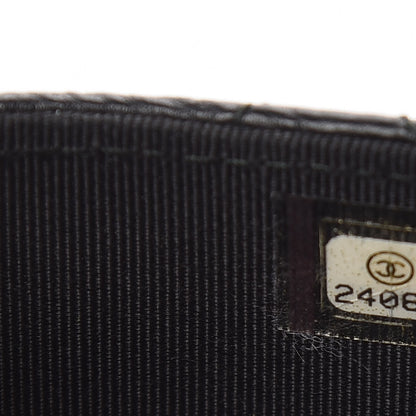 Chanel Crumpled Calfskin Quilted Flap Card Holder Wallet So Black 8 of 9