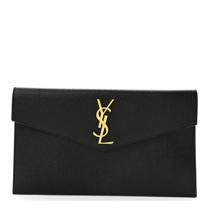 Saint Laurent Grain De Poudre Uptown Pouch Black 1 of 8