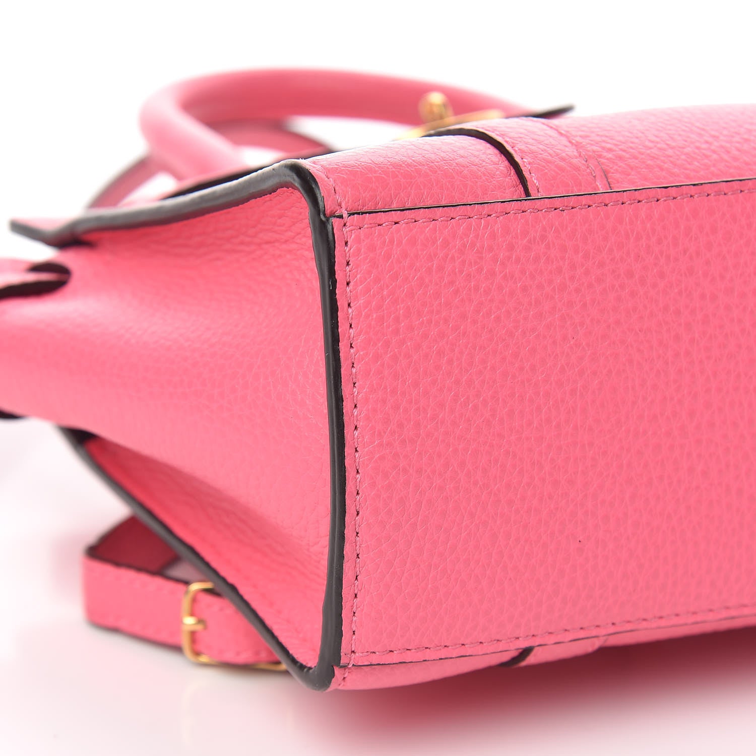 Mulberry Small Classic Grain Micro Zipped Bayswater Fluoro Pink 8 of 10