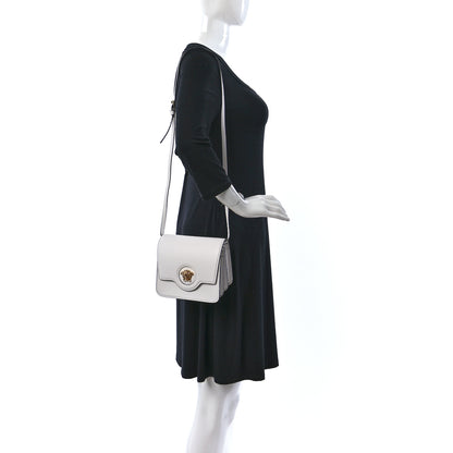Versace Grained Calfskin La Medusa Shoulder Bag White 2 of 8