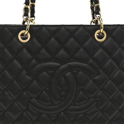 Chanel Caviar Quilted Grand Shopping Tote GST Black 9 of 12