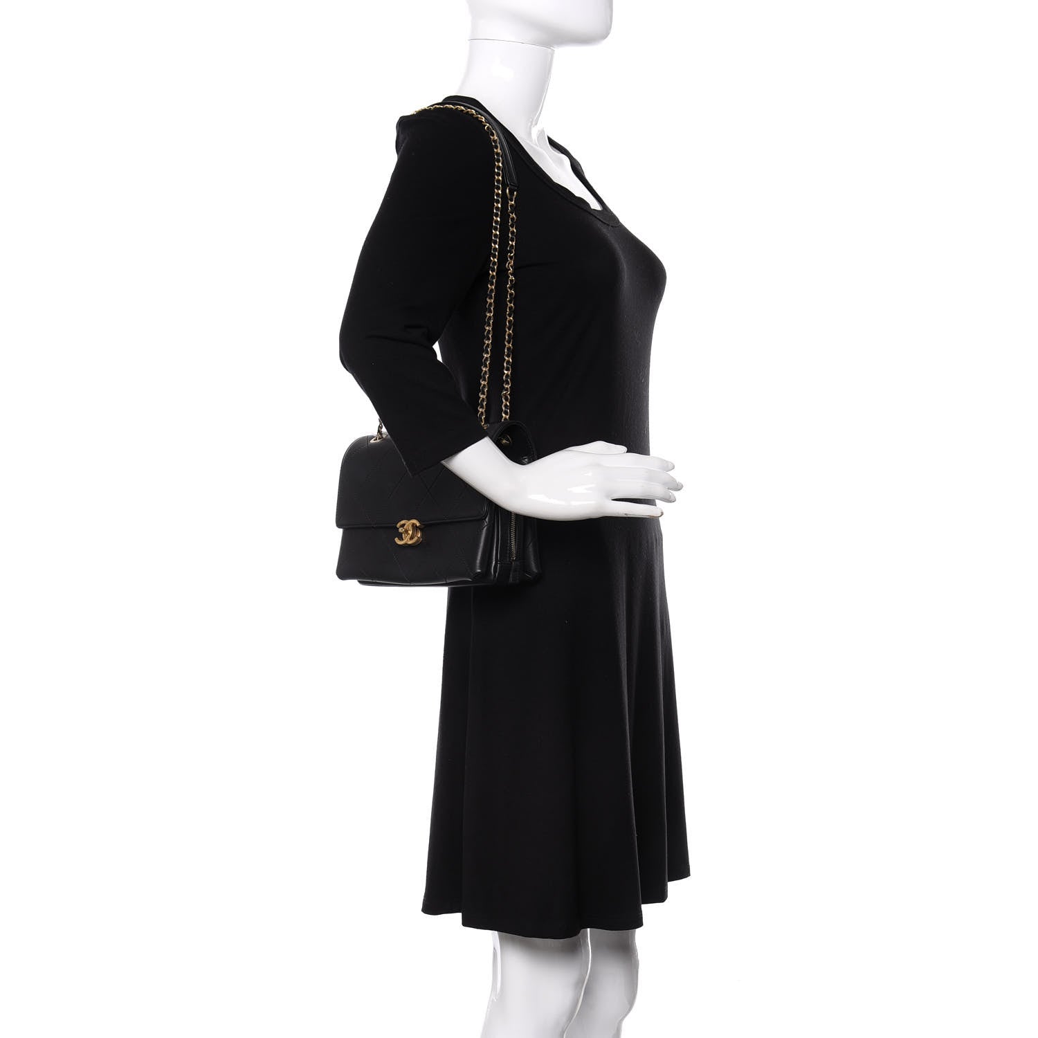 Chanel Lambskin Sleek And Chic Flap Black 2 of 11