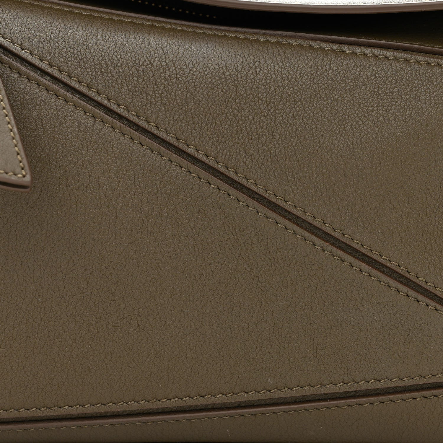 Loewe Calfskin Small Puzzle Bag Dark Khaki Green 8 of 10