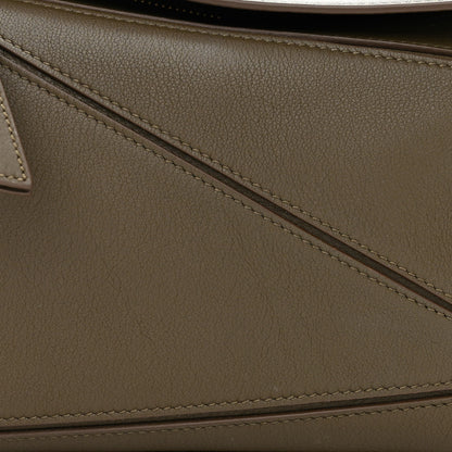 Loewe Calfskin Small Puzzle Bag Dark Khaki Green 8 of 10