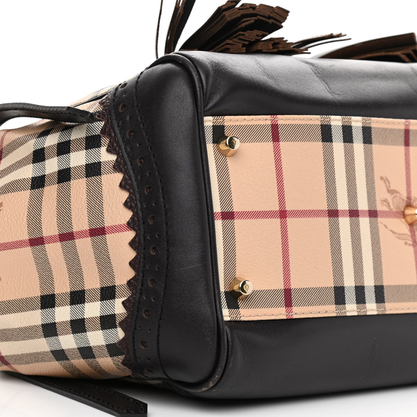 Haymarket Check Medium Brogue Tassel Tote