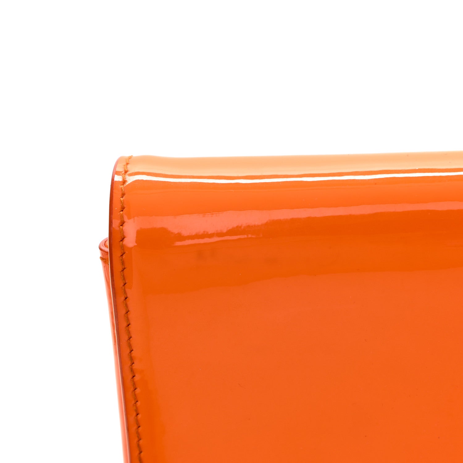 Versace Patent Palazzo Medusa Chain Evening Bag Orange 10 of 13