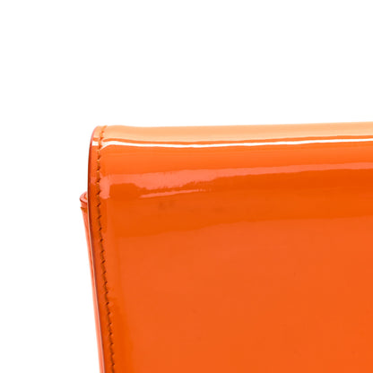 Versace Patent Palazzo Medusa Chain Evening Bag Orange 10 of 13