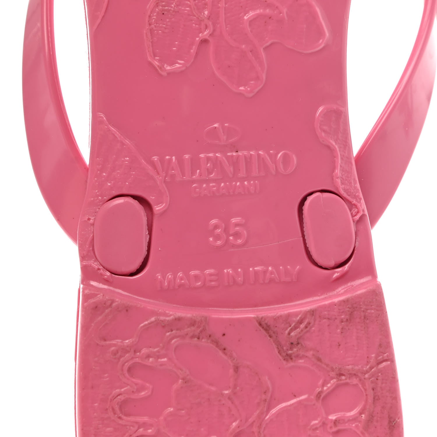 Valentino Garavani PVC Jelly Rockstud Bow Thong Sandals 35 Sweet Pink 6 of 7