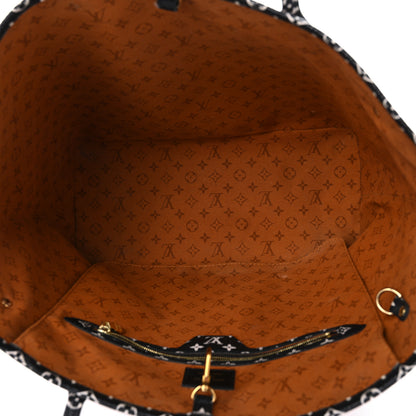 Louis Vuitton Monogram Giant Crafty Neverfull MM Creme Caramel 5 of 15