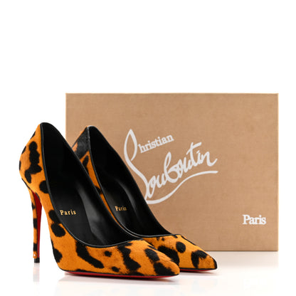 Christian Louboutin Calf Hair Leopard Kate 100 Pumps 38 Spicy 8 of 8