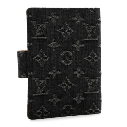 Louis Vuitton Denim Monogram Agenda PM Black 3 of 8