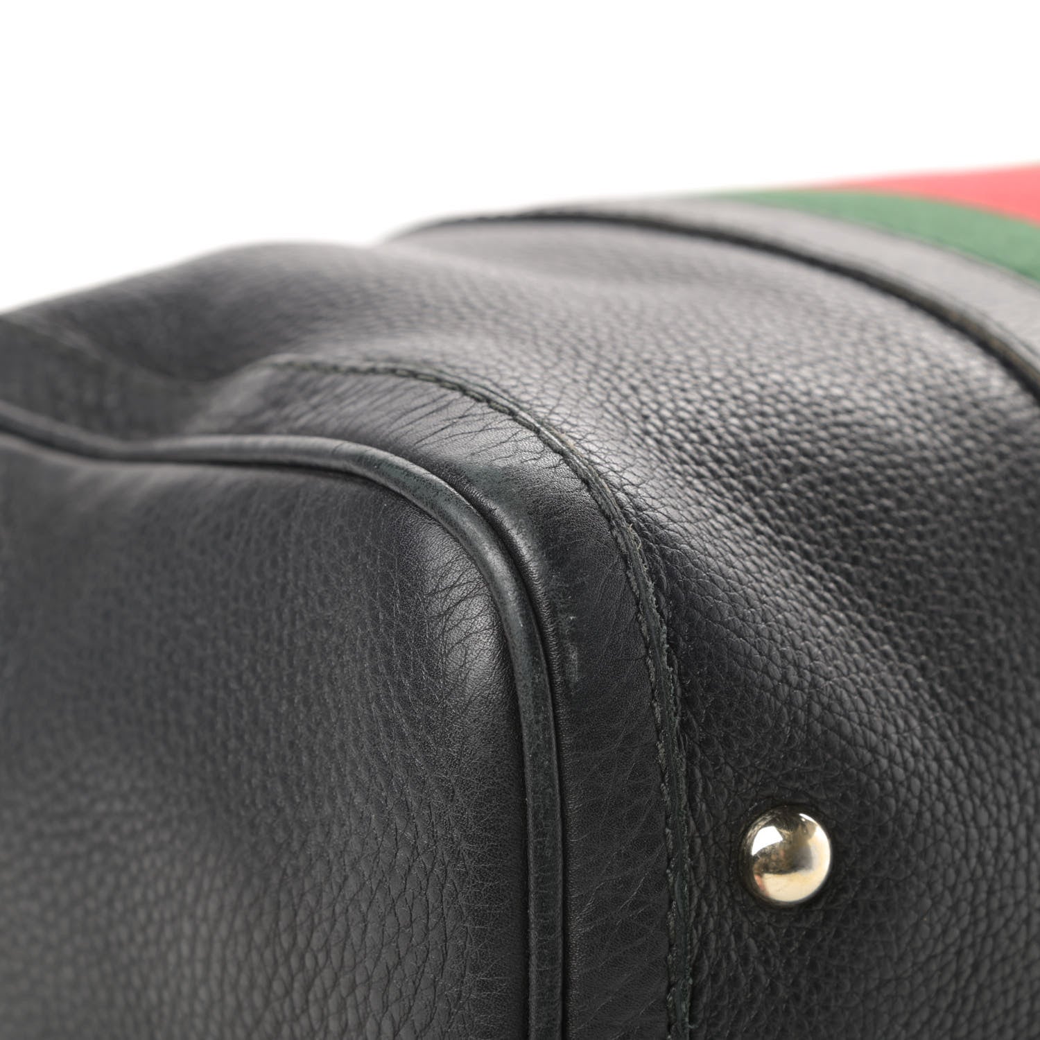 Gucci Calfskin Vintage Web Medium Boston Black 11 of 23