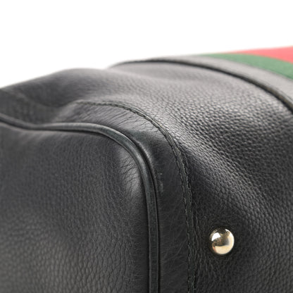 Gucci Calfskin Vintage Web Medium Boston Black 11 of 23
