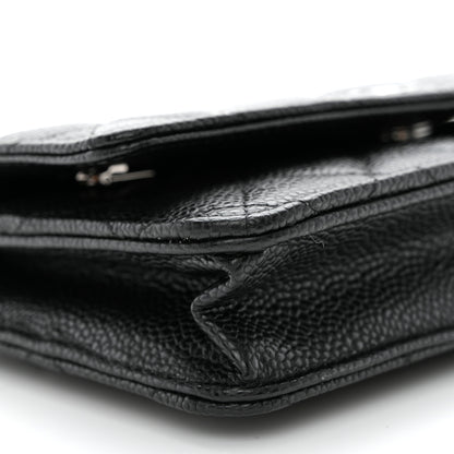 Chanel Caviar Quilted Wallet on Chain WOC Black 10 of 11