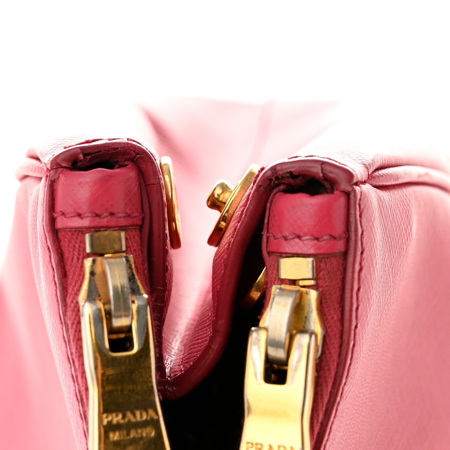 Prada Saffiano Medium Galleria Double Zip Tote Peonia 11 of 15