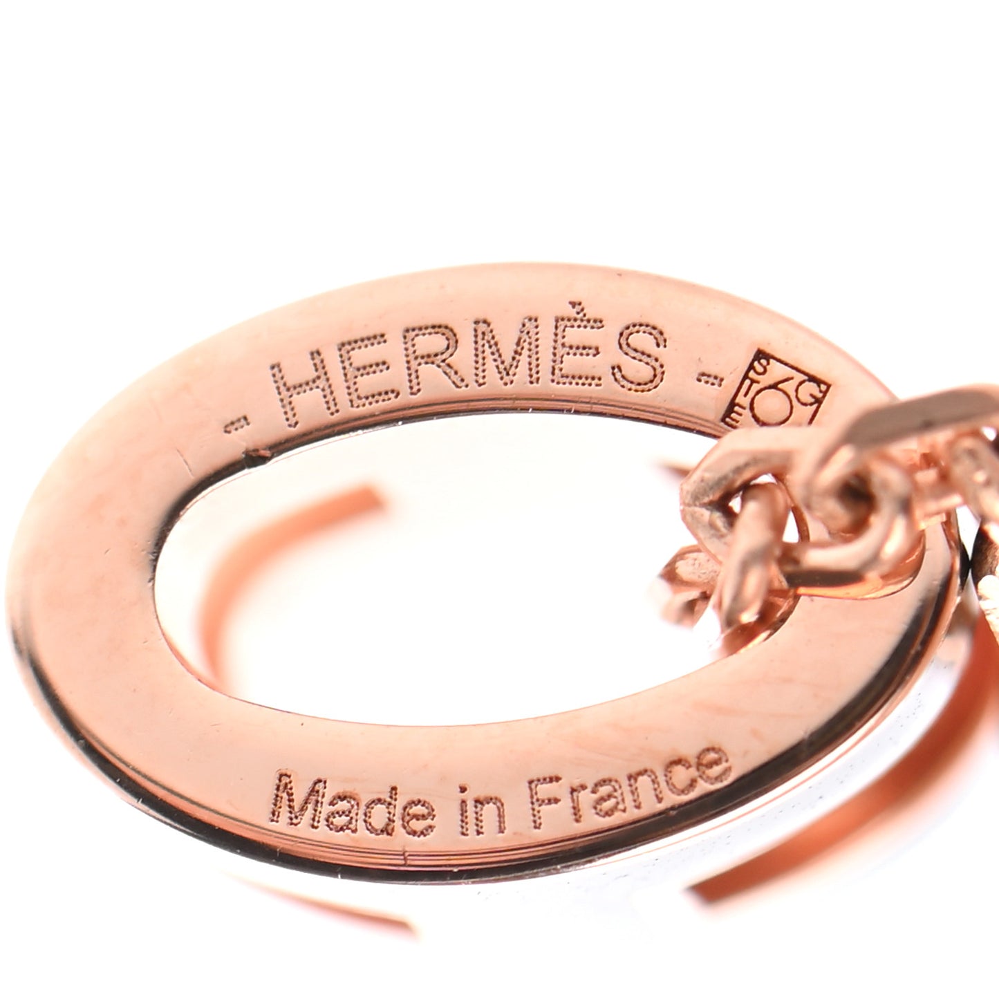 Lacquered Rose Gold Mini Pop H Pendant Necklace Black