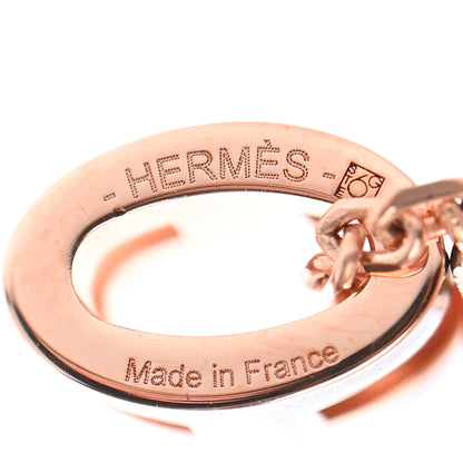 Hermes Lacquered Rose Gold Mini Pop H Pendant Necklace Black 5 of 6