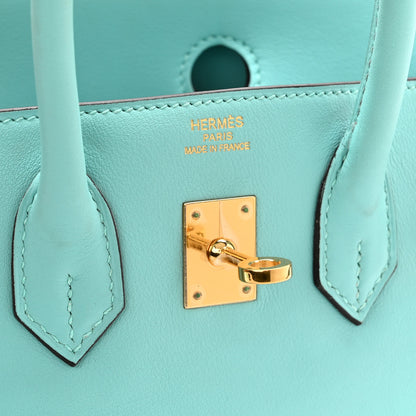 Hermes Swift Birkin 25 Bleu Atoll 6 of 12