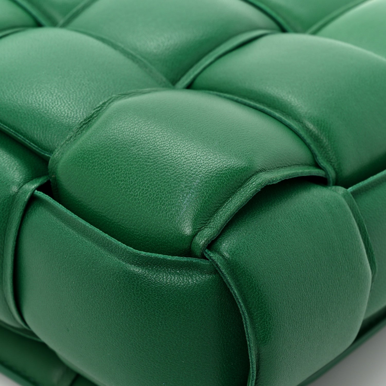 Bottega Veneta Lambskin Maxi Intreccio Padded Chain Cassette Crossbody Bag Racing Green 12 of 12