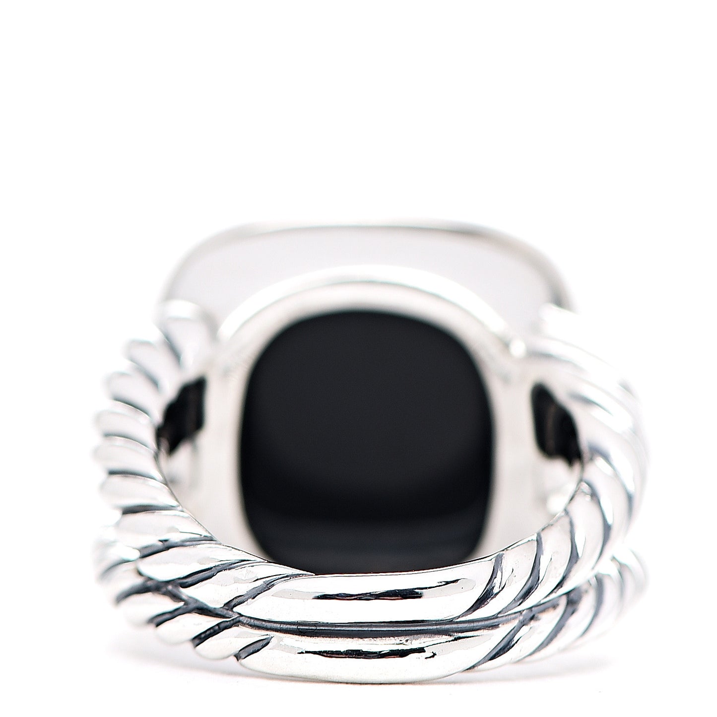 Sterling Silver Diamond Black Onyx 14mm Albion Ring 55 7.25