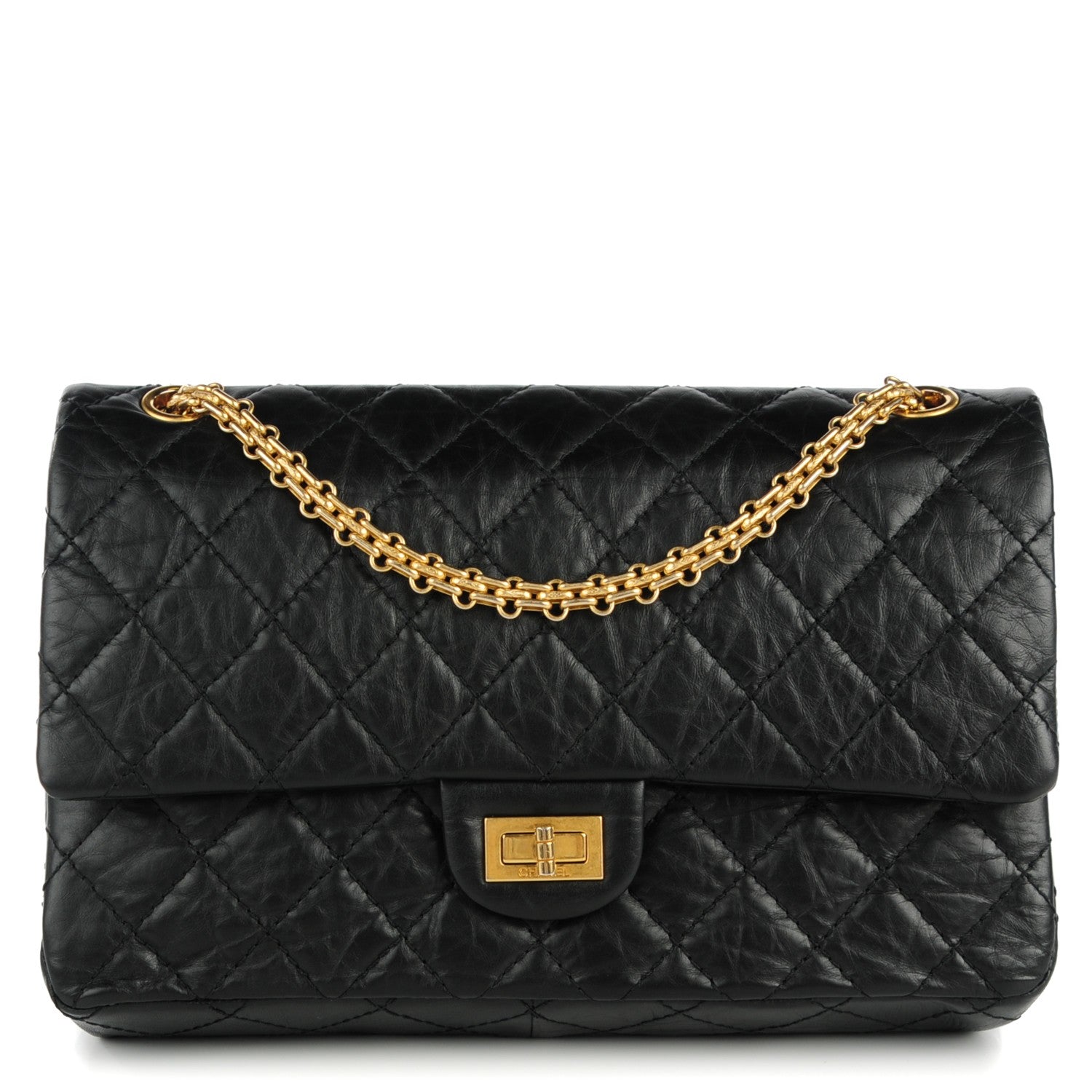 Chanel Aged Calfskin Quilted 2.55 Reissue 226 Flap Black 1 of 7