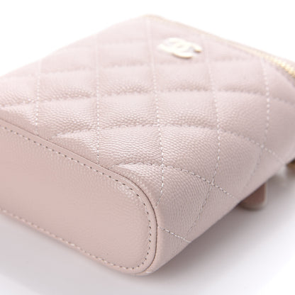 Chanel Caviar Quilted Small Vertical Coco Beauty Vanity Case With Chain Light Pink 7 of 11