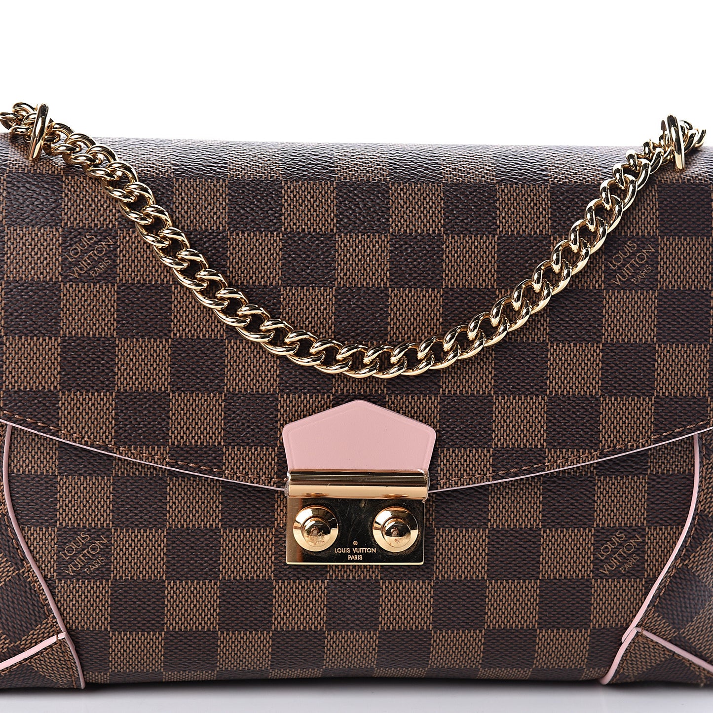 Damier Ebene Caissa Clutch Rose Ballerine