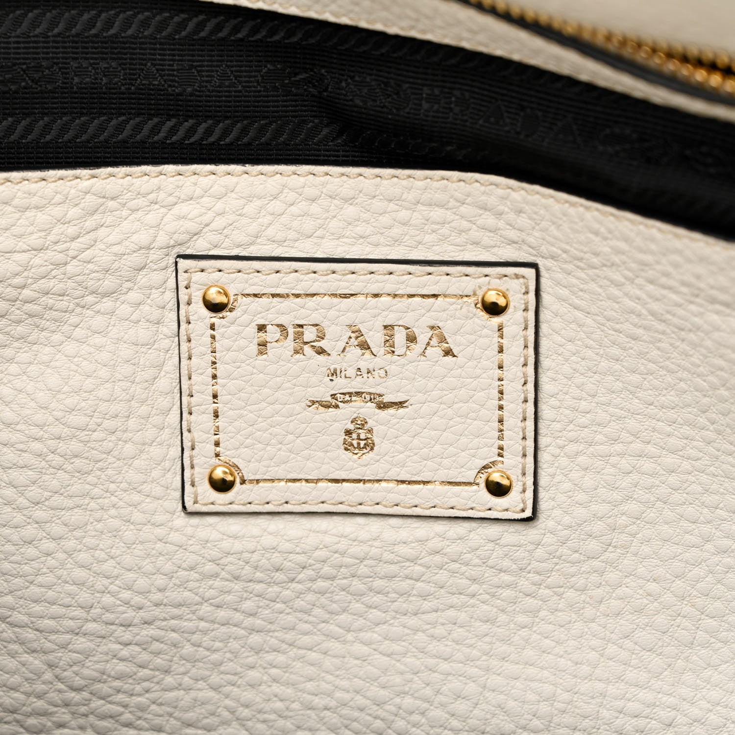 Prada Vitello Daino Side Pocket Tote Talco 6 of 14