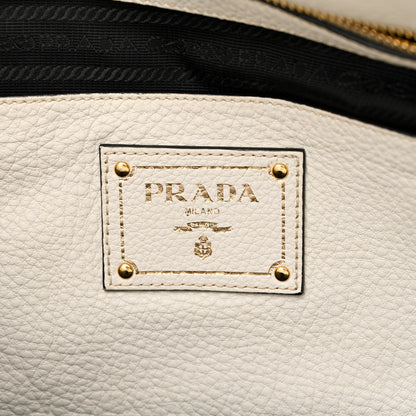 Prada Vitello Daino Side Pocket Tote Talco 6 of 14