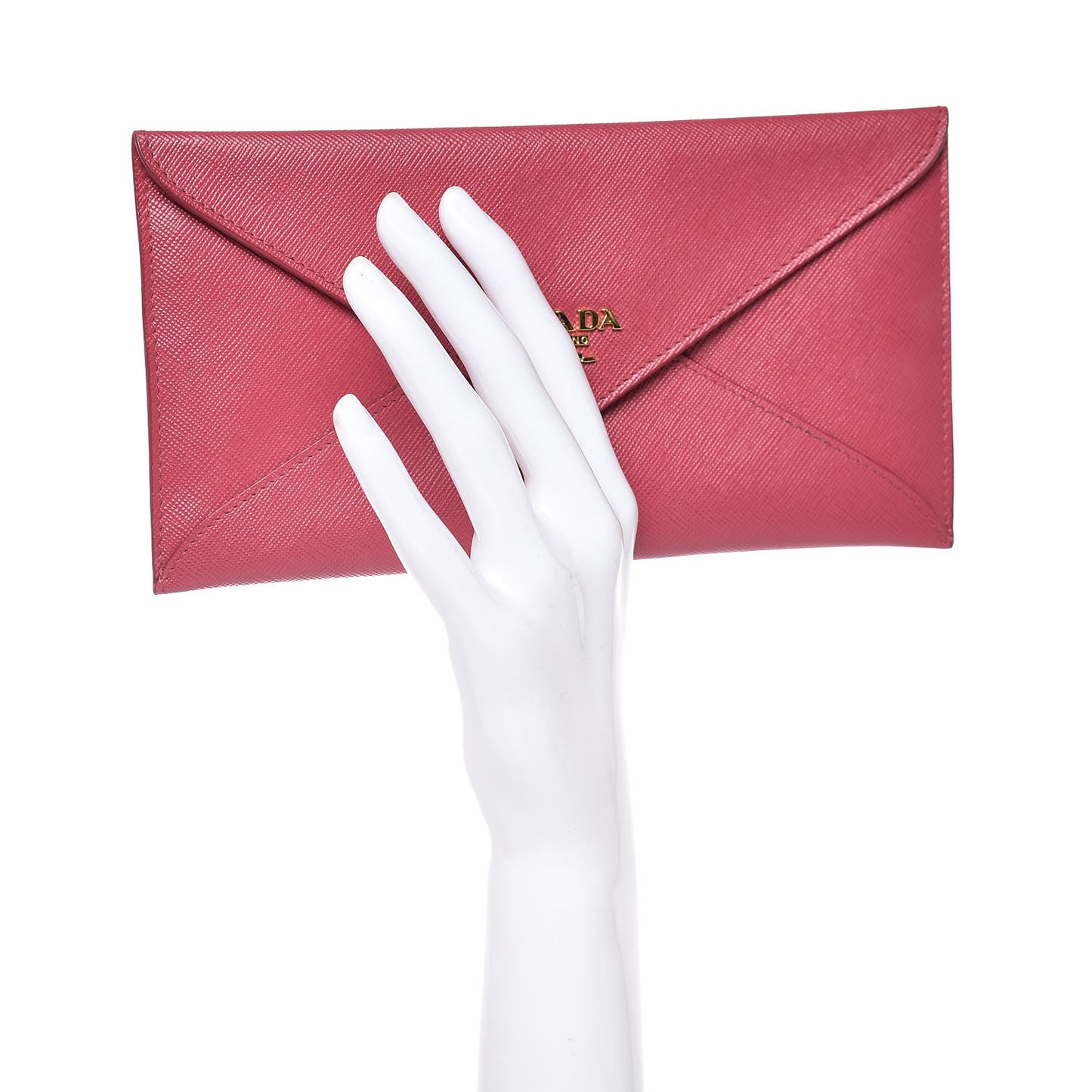 Saffiano Metal Envelope Wallet Peonia