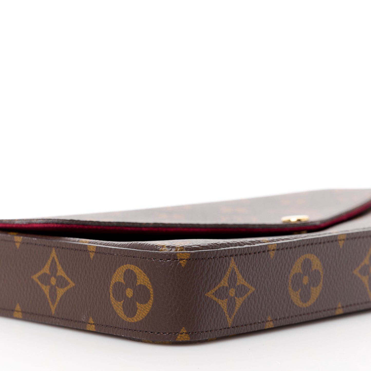 Monogram Pochette Felicie Chain Wallet Fuchsia