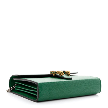 Gucci Calfskin Mini Dionysus Chain Wallet Emerald 4 of 11