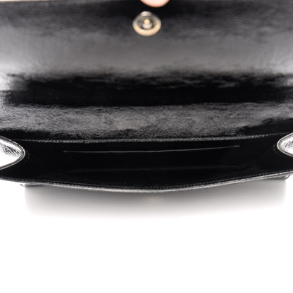Saint Laurent Textured Patent Monogram Large Belle De Jour Clutch Black 5 of 6