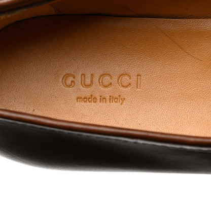 Gucci Calfskin Womens Jordaan Loafers 37.5 Fondente Brown 6 of 9