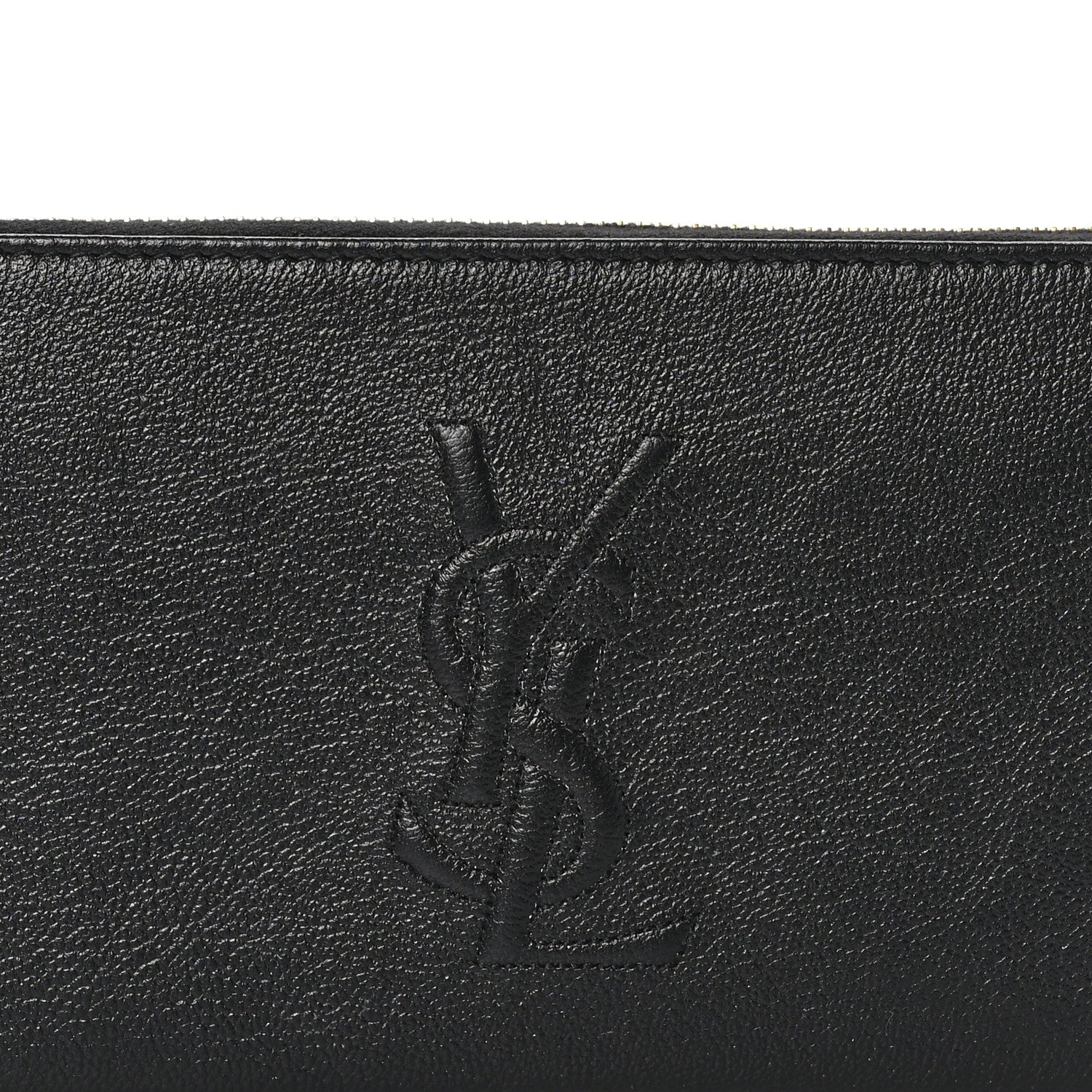 Saint Laurent Chevre Belle De Jour Zip Around Wallet Black 9 of 10