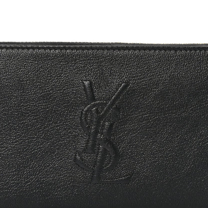 Saint Laurent Chevre Belle De Jour Zip Around Wallet Black 9 of 10