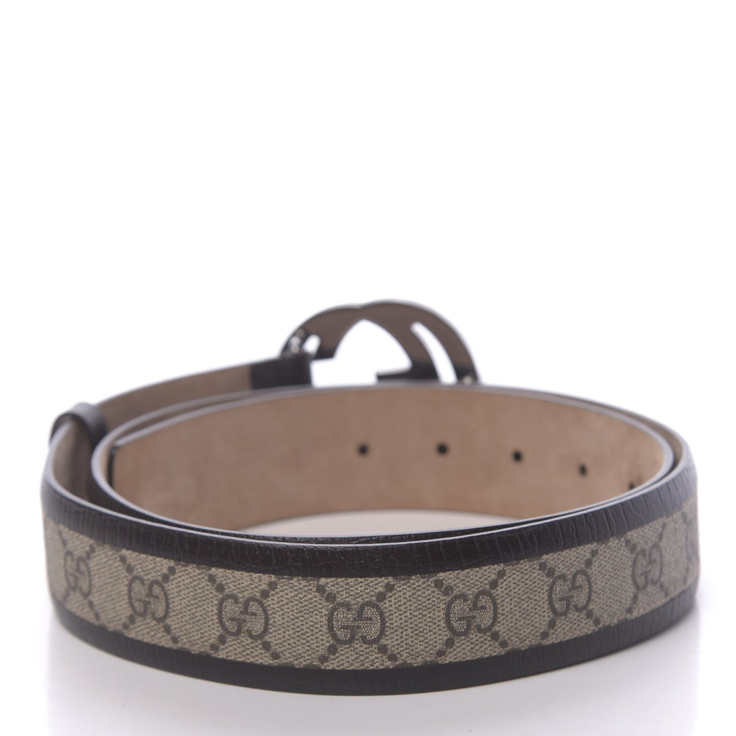 GG Supreme Monogram Niagara Lux Calfskin Interlocking G 40mm Belt 105 42 Beige Ebony Cocoa