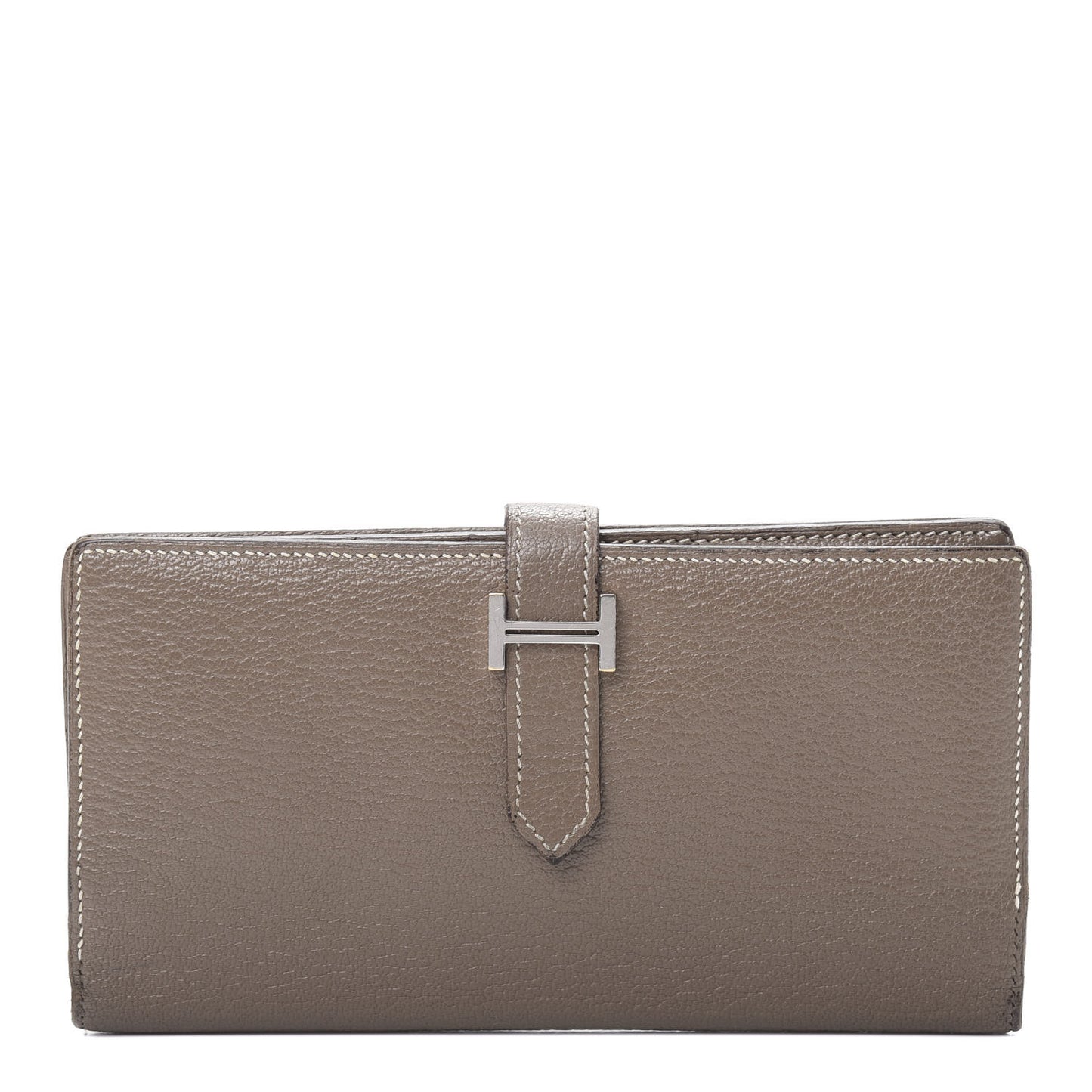 Chevre Mysore Bearn Gusset Wallet Etoupe