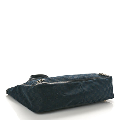 Gucci Monogram Large Abbey Tote Navy Black 4 of 10