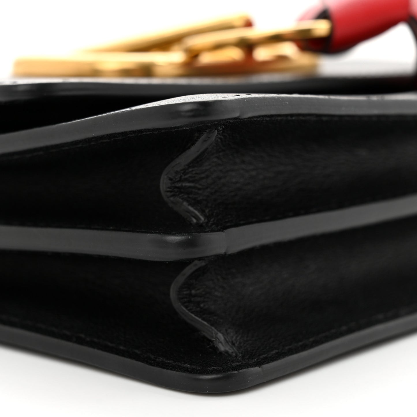 Smooth Calfskin Mini VRing Crossbody Bag Black