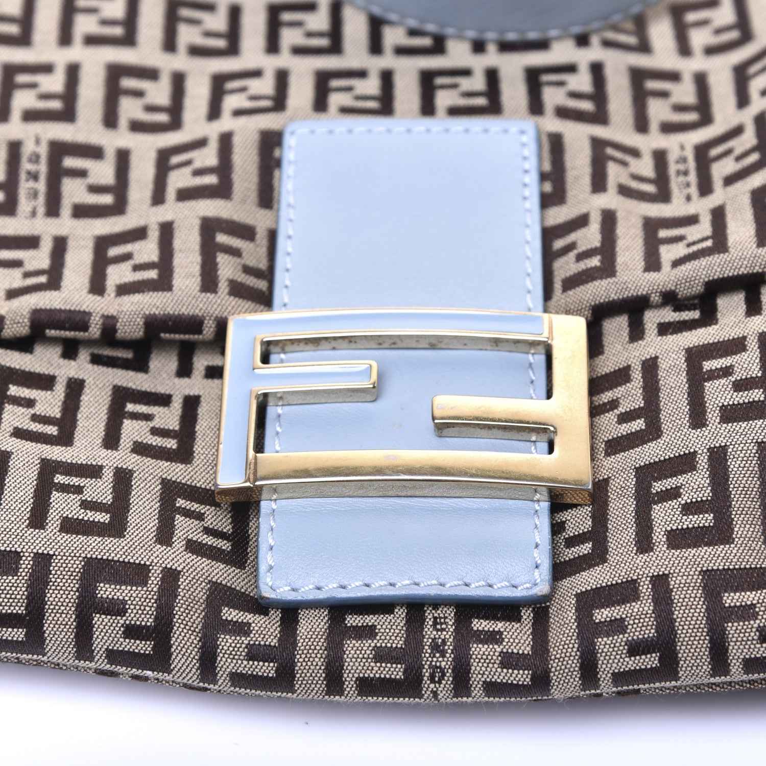 Fendi Zucchino Vitello Mama Baguette Mogano Panna Grigio Lunai 12 of 13