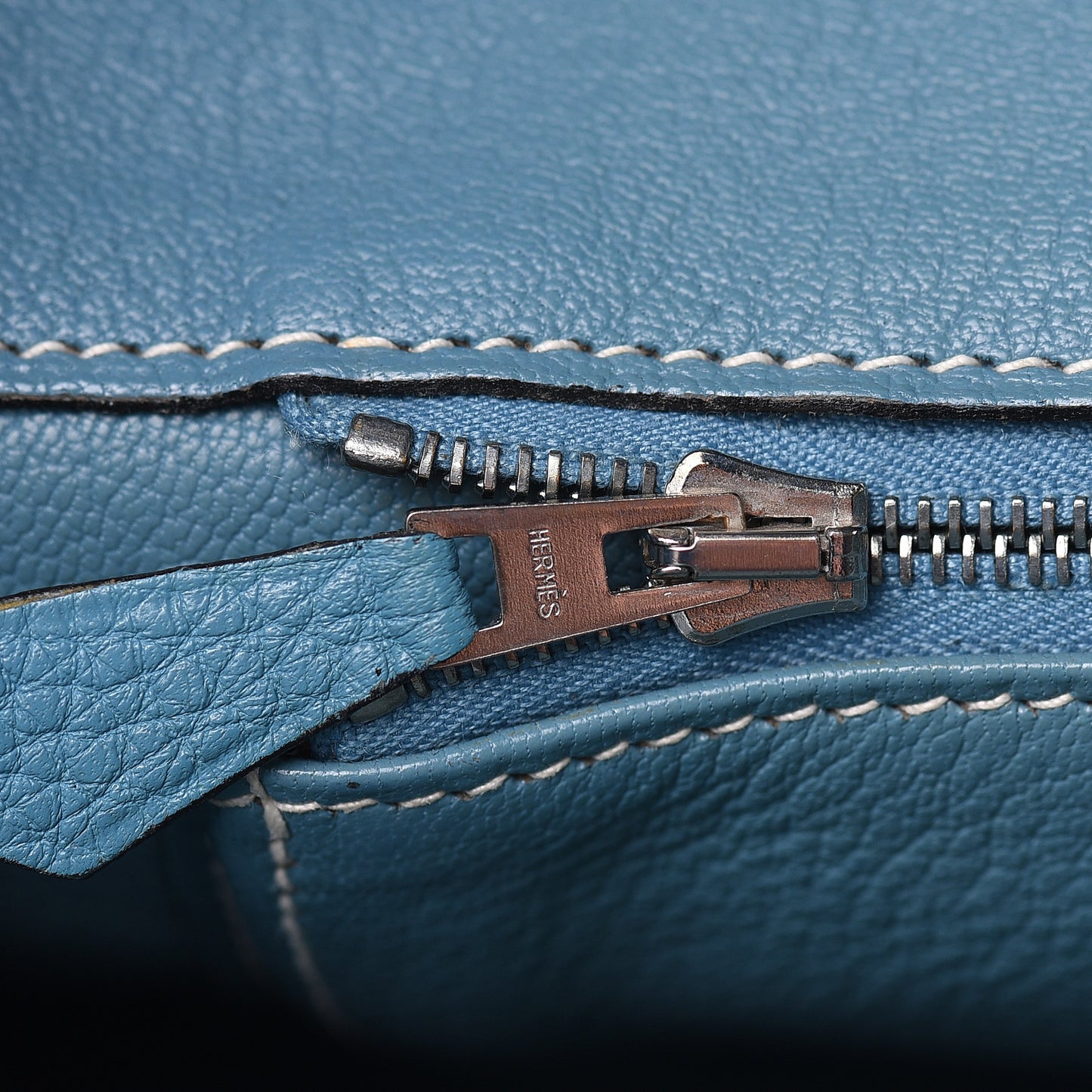 Taurillon Clemence Birkin 35 Blue Jean