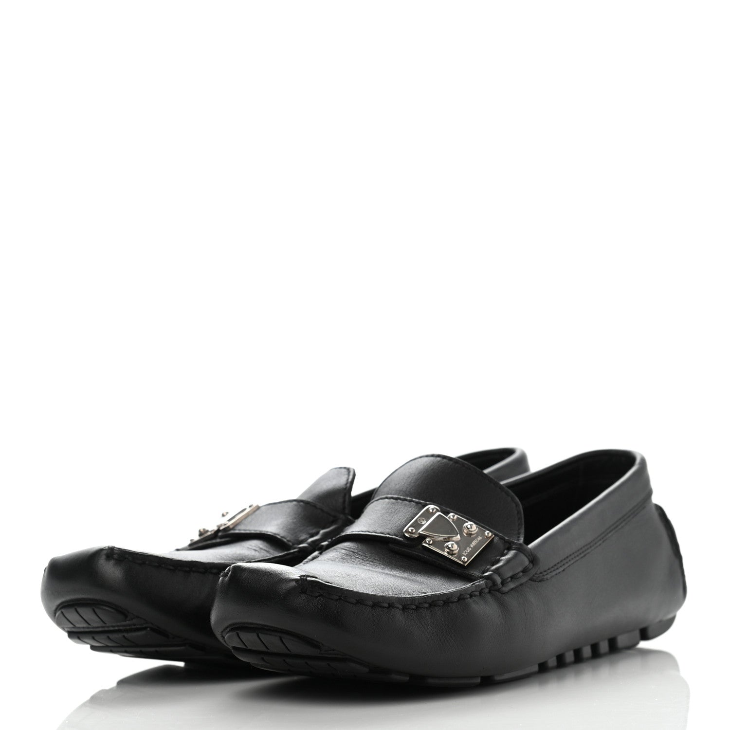 Louis Vuitton Calfskin Lombok Mocassin Loafers 36 Black 3 of 12