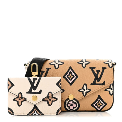 Louis Vuitton Monogram Wild At Heart Felicie Strap & Go Arizona Creme 1 of 8