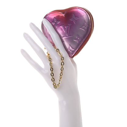 Louis Vuitton Vernis Heart Coin Purse Pink Red 2 of 10