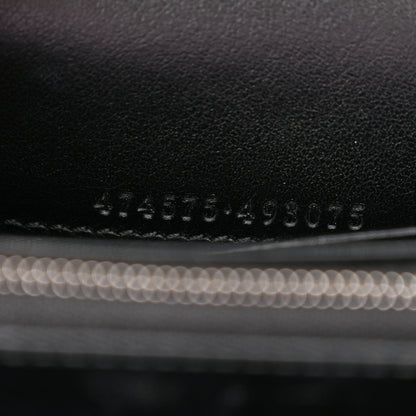 Gucci Calfskin Matelasse Aria GG Marmont Chain Wallet Black 7 of 12