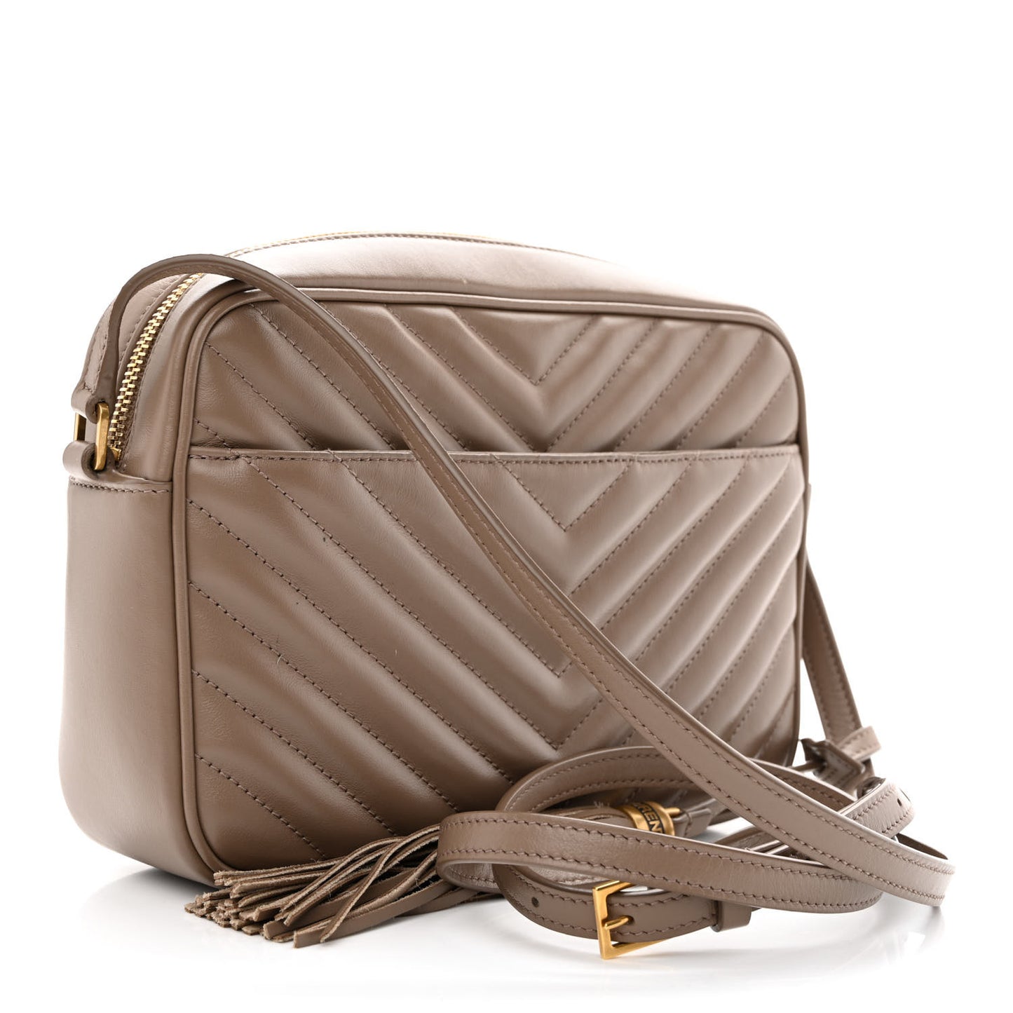 Calfskin Matelasse Monogram Lou Camera Bag Dark Beige