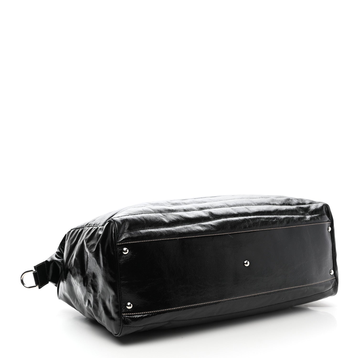 Gucci Patent Interlocking GG Duffle Bag Black 3 of 9