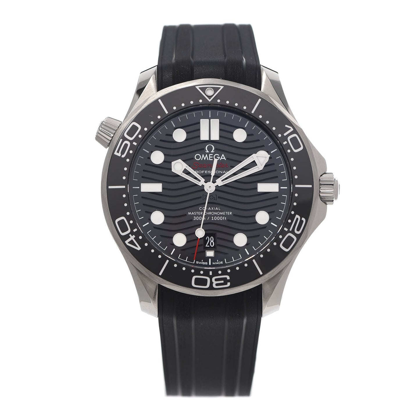 Stainless Steel Rubber 42mm Seamaster Diver 300M Co-Axial Master Chronometer Automatic Watch Black 210.32.42.20.01.001