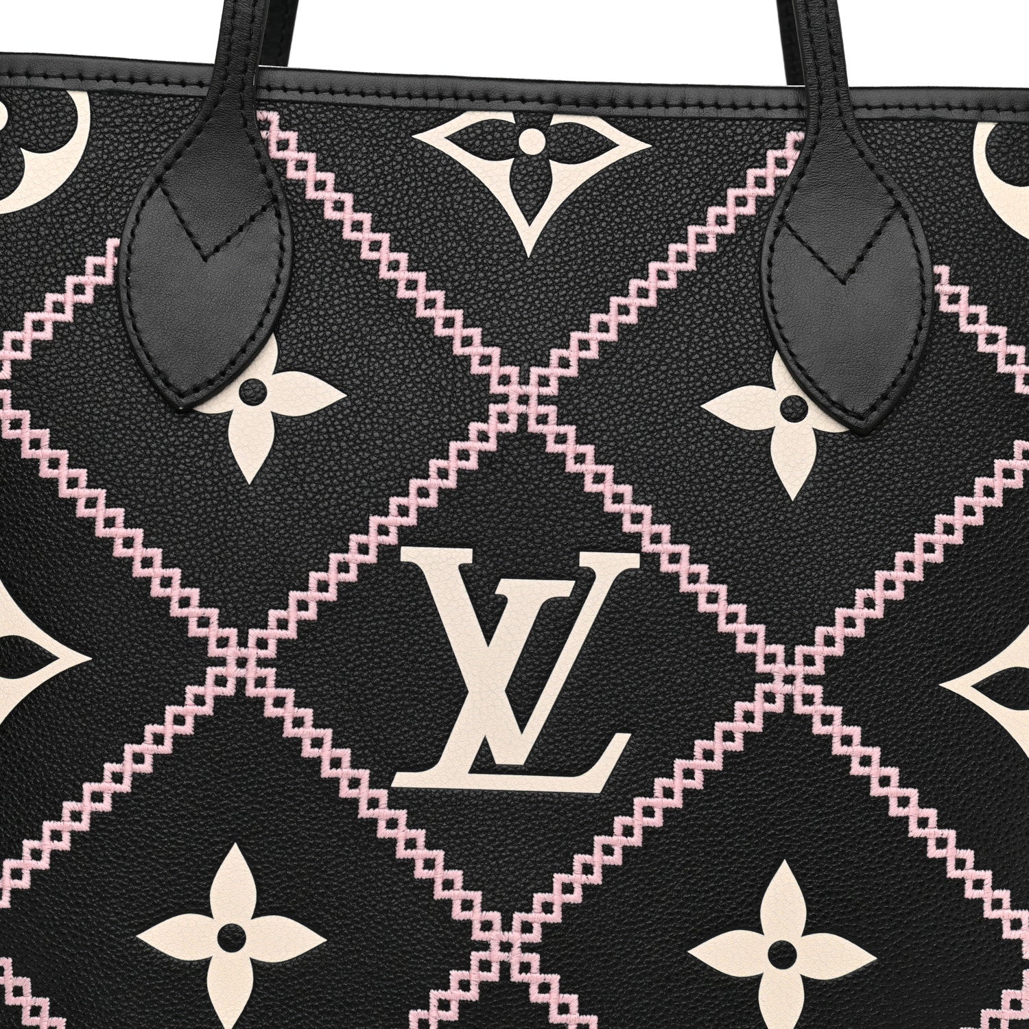 Louis Vuitton Empreinte Monogram Giant Broderies Neverfull MM Black 7 of 9